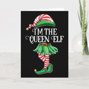 Tarjeta Soy La Reina Elfa Pijamas De Navidad Para La Famil