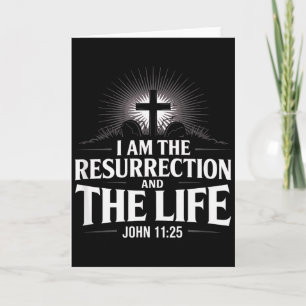 Tarjeta Soy La Resurrección Juan 11_25 Biblia Cristiana V