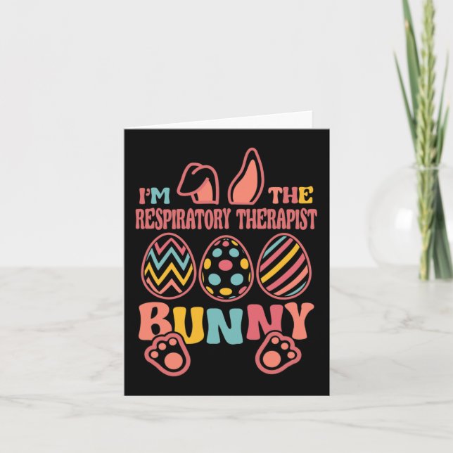 Tarjeta Soy La Terapia Respiratoria Bunny Easter (Anverso)
