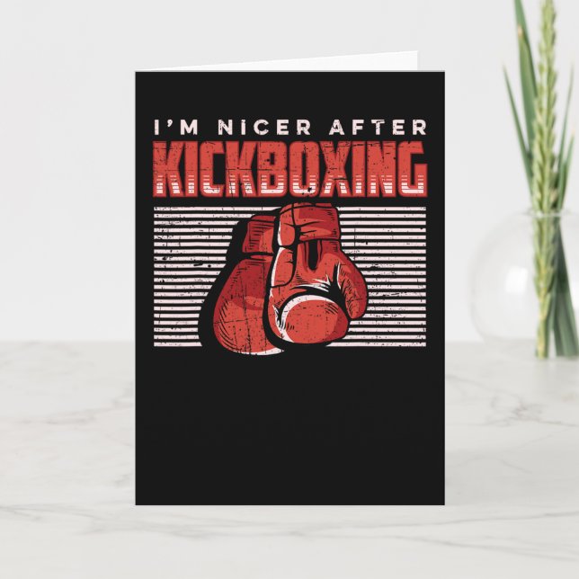 Tarjeta Soy más amable después de kickboxing kick boxer ar (Anverso)