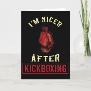 Tarjeta Soy más amable después de kickboxing kickboxer div