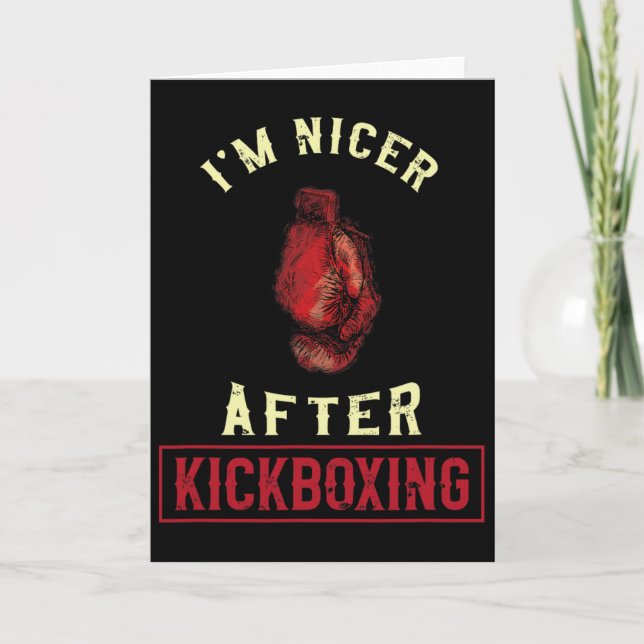 Tarjeta Soy más amable después de kickboxing kickboxer div (Anverso)