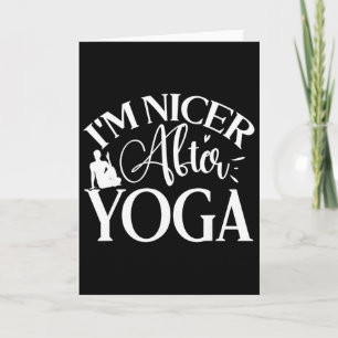 Tarjeta Soy más amable después del yoga, amante del yoga