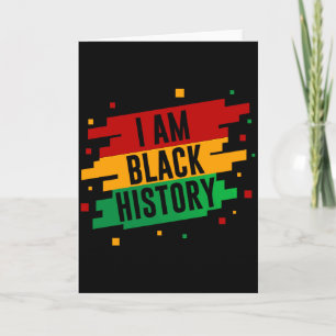 Tarjeta Soy Mes de la Historia Negra Afroamericano Negro P