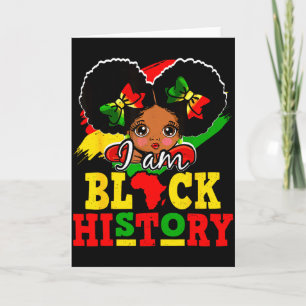 Tarjeta Soy Mes de la Historia Negra Afroamericano Para Ni