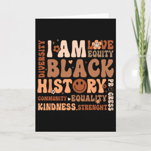 Tarjeta Soy Mes de la Historia Negra Comunidad Igualdad Áf