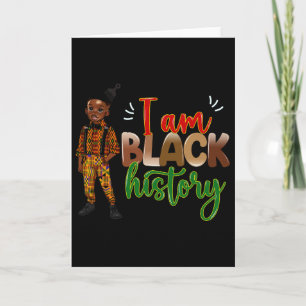 Tarjeta Soy Mes de la Historia Negra Kente Afro Africano N