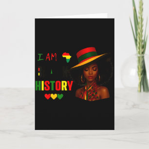 Tarjeta Soy Mes de la Historia Negra Mujeres Afroamericana
