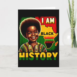 Tarjeta Soy Mes de la Historia Negra Orgullo Juvenil Melan