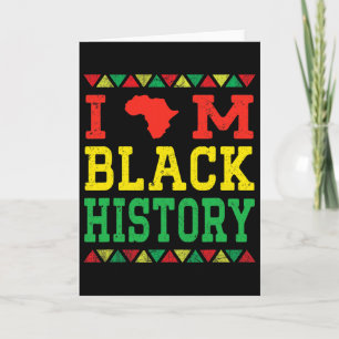 Tarjeta Soy Mes de la Historia Negra Raíces Vintage Histor