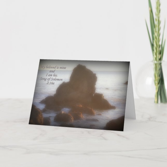 TARJETA SOY MI BELOVADO Y MI AMADO ES MI CORAZÓN ROCK  (Anverso)