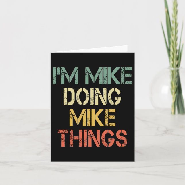 Tarjeta Soy Mike Haciendo a Mike Things Funny Navidades Bi (Anverso)