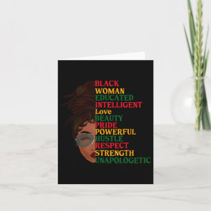 Tarjeta Soy mujer negra en el mes de la historia negra edu