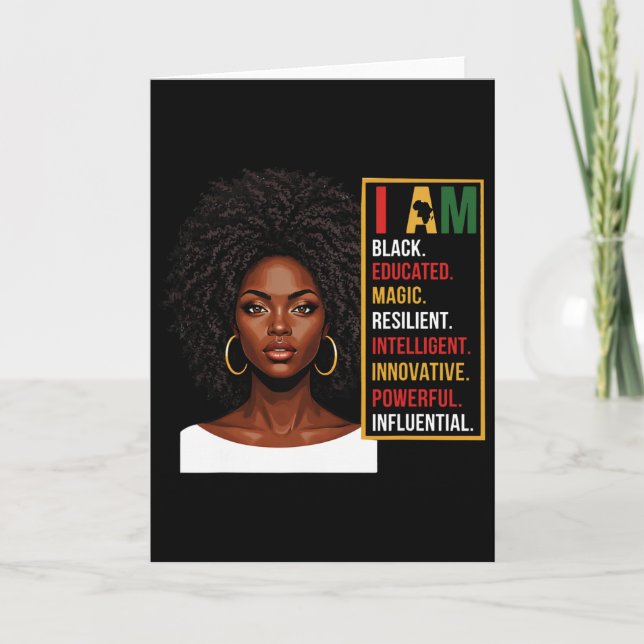 Tarjeta Soy Mujer Negra Historia Negra Historia Negra Esta (Anverso)