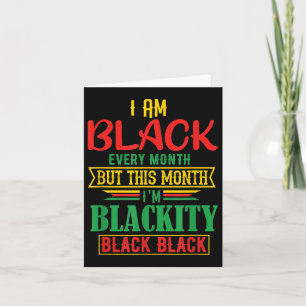 Tarjeta Soy Negro Cada Mes Divertido Mes De Historia Negra