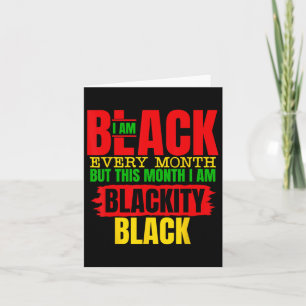 Tarjeta Soy negro cada mes Melanin africano1