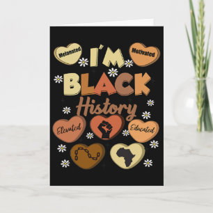 Tarjeta Soy negro historia afroamericano mes de la histori