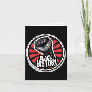 Tarjeta Soy negro mes de la historia Orgullo africano Puño