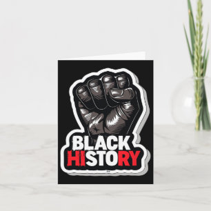 Tarjeta Soy negro mes de la historia Orgullo africano Puño