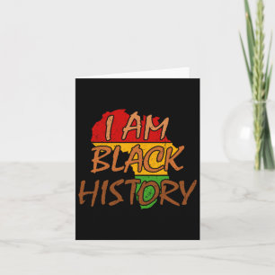 Tarjeta Soy negro, mes de la historia, periodo de la guerr