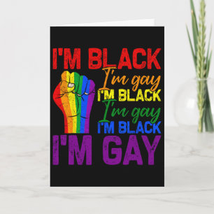 Tarjeta Soy negro soy gay poder puño Orgullo Lgbtq negro s