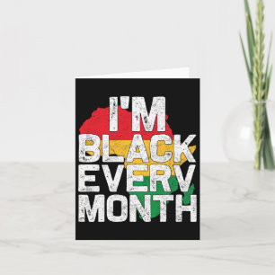 Tarjeta Soy negro todos los meses Mes de la historia negra