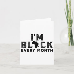 Tarjeta Soy negro todos los meses Mes de la historia negra