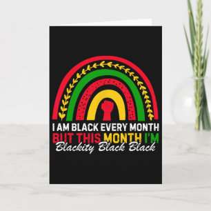 Tarjeta Soy negro todos los meses pero este mes soy negro 