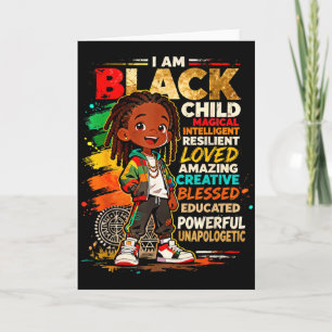 Tarjeta Soy Niño Negro Poderoso Amado Creativo Orgullo