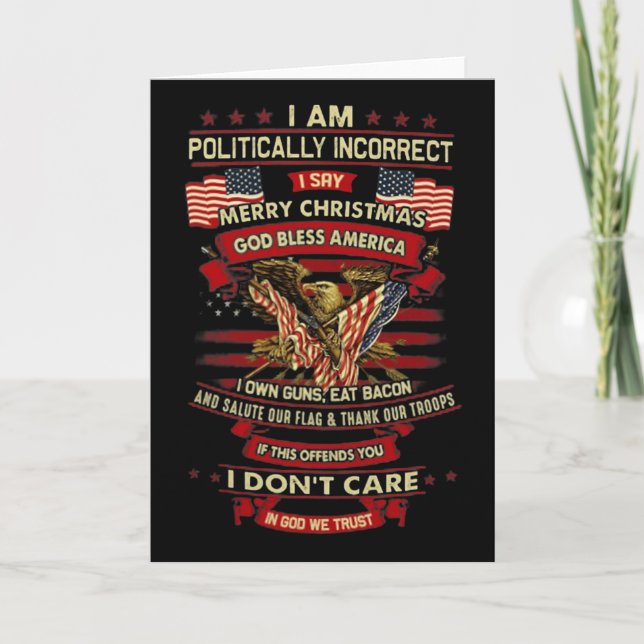 Tarjeta Soy políticamente incorrecto digo Feliz Navidad D (Anverso)