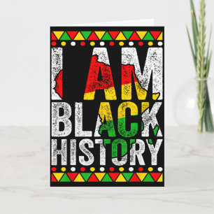 Tarjeta Soy regalo de la historia negra Orgullo negro Amer