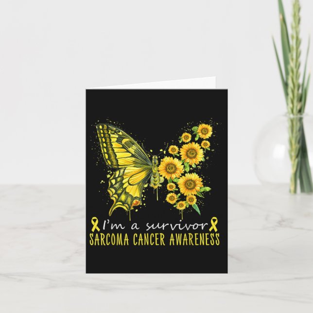 Tarjeta Soy Sobreviviente Sarcoma Sensibilización sobre el (Anverso)