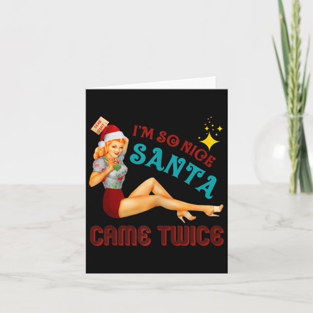 Tarjeta Soy-tan-nice-santa-vino-dos-veces Chiste Sucio Tra (Anverso)