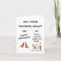 ¿Soy tu hijo favorito? Cumpleaños divertido para p