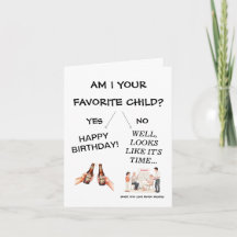 ¿Soy tu hijo favorito? Cumpleaños divertido para p