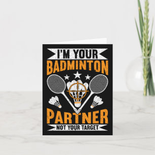 Tarjeta Soy tu socio de Badminton, no tu cómico objetivo B