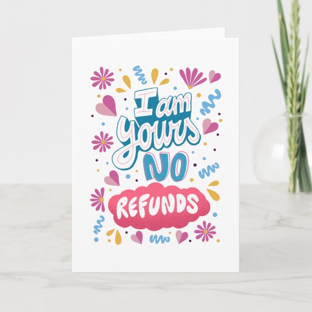 Tarjeta Soy tuyo, sin devoluciones (Anverso)