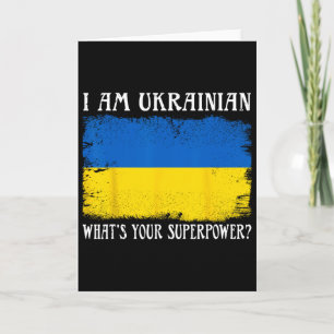 Tarjeta Soy ucraniano ¿Cuál es tu superpoder Bandera ucran