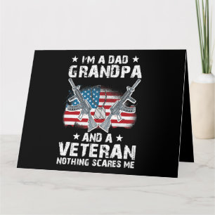 Tarjeta Soy un abuelo de papá y un veterano fanático veter