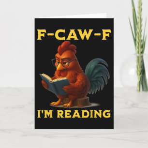 Tarjeta Soy un amante de los libros de pollos divertido in