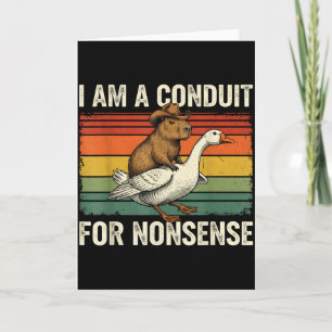 Tarjeta Soy un conducto para tonterías divertido Capybara 