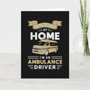 Tarjeta Soy un conductor de ambulancia en un centro de eme