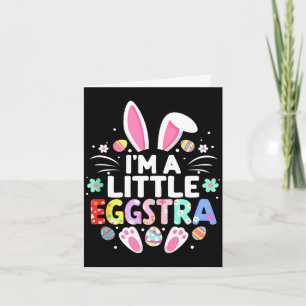Tarjeta Soy un conejito de Pascua un poco eggstra divertid