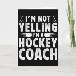 Tarjeta Soy un entrenador de hockey Entrenamiento de hocke