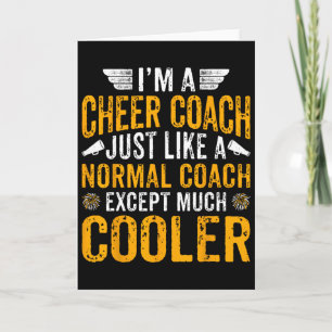 Tarjeta Soy un entrenador de porristas como un entrenador