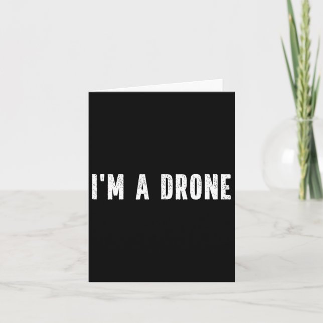 Tarjeta Soy un Fiesta de vestuario flojo de drones Hallowe (Anverso)