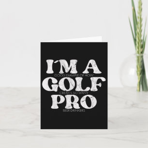 Tarjeta Soy un Golf Pro Golf Cita divertida Mens Golf