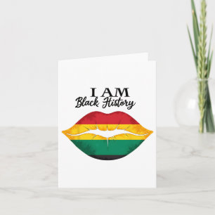 Tarjeta Soy un gráfico de historia negra tee afroamericano