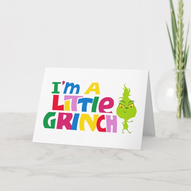 Tarjeta Soy un Grinch Colorido Gráfico (Anverso)