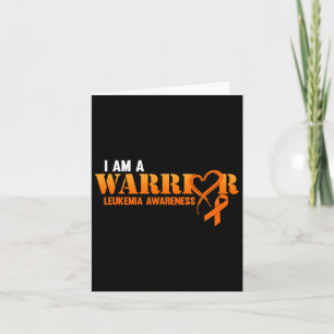 Tarjeta Soy Un Guerrero De Leucemia Naranja De Conciencia 